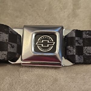 Chevrolet Black and Gray Belt Buckle